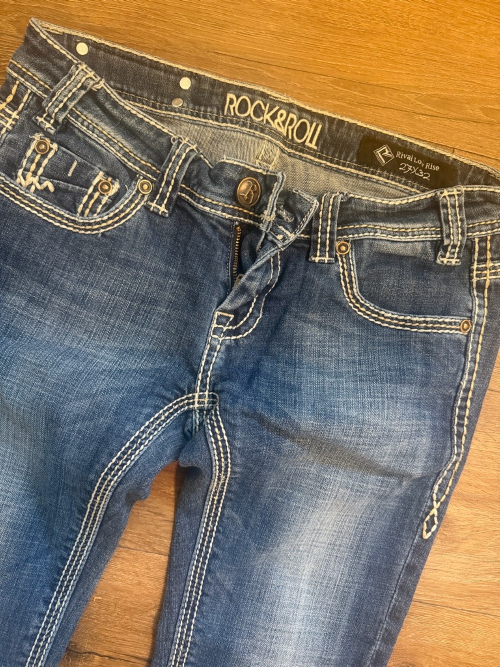 Rock & Roll Blue Women's Low Rise Jeans 27x32